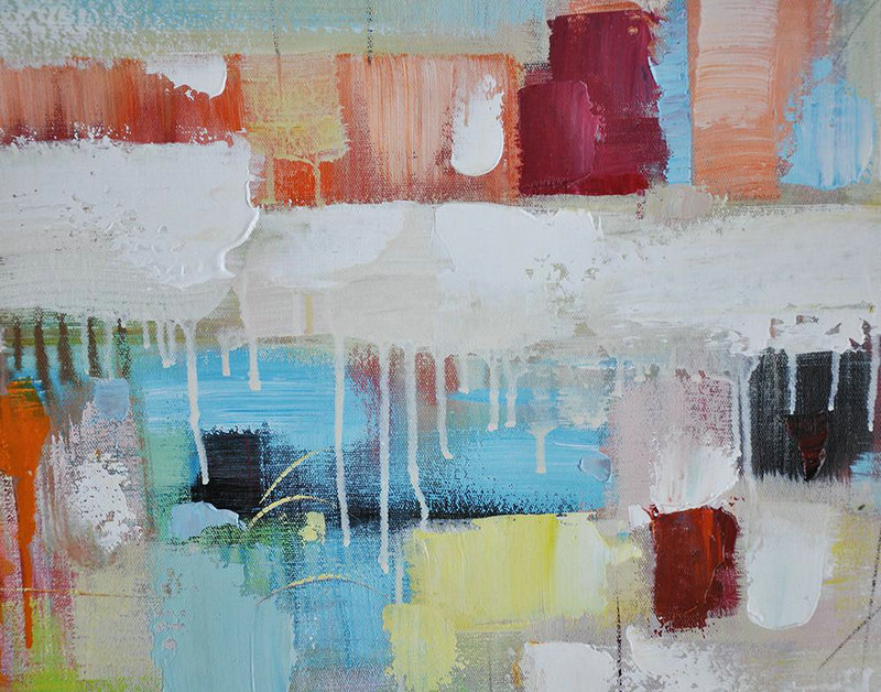 Abstract Painting Extra Large Canvas Art,Oversized Contemporary Art,Modern Painting Abstract,Sky Blue,Red,White,Purple.etc